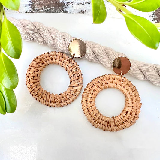 Natural Raffia Earrings