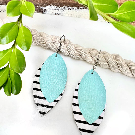 Faux Leather Cut Out Earrings