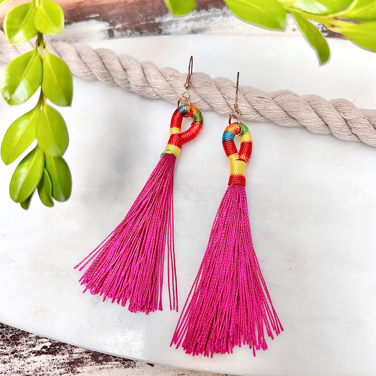 Vibrant Summer Tassle Earrings