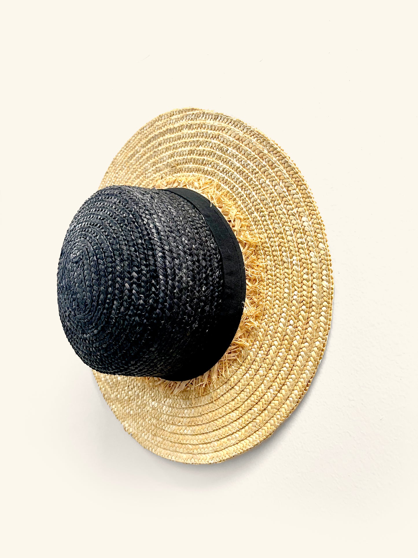 Cancun Cabana Straw Hat/ Black & Tan